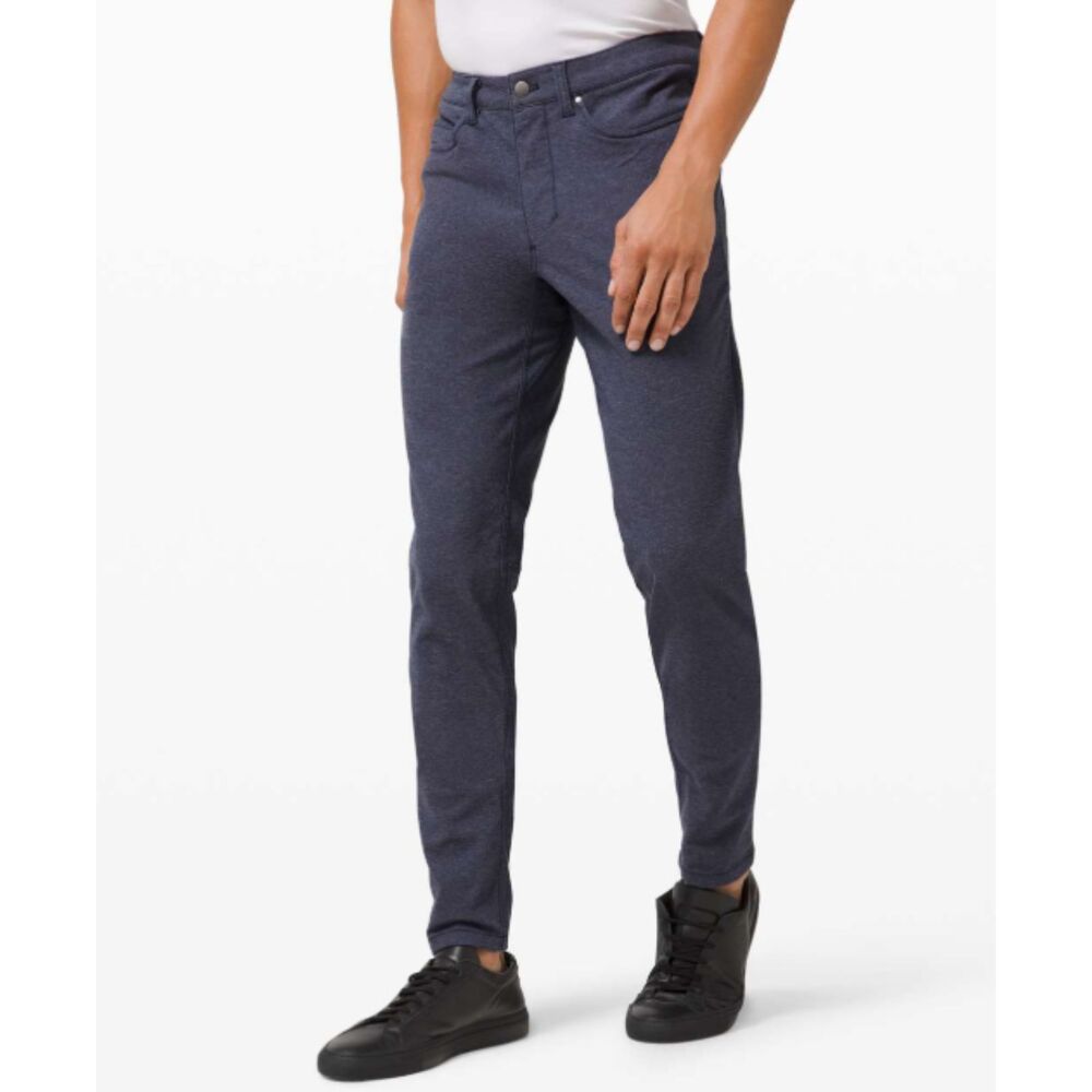 Lululemon ABC Pant Skinny *Tech Canvas 34", Heathered Deep Navy, Size 32, M5992S
